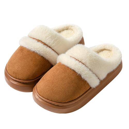 Plush & EVA Fluffy slippers hardwearing & thermal Pair