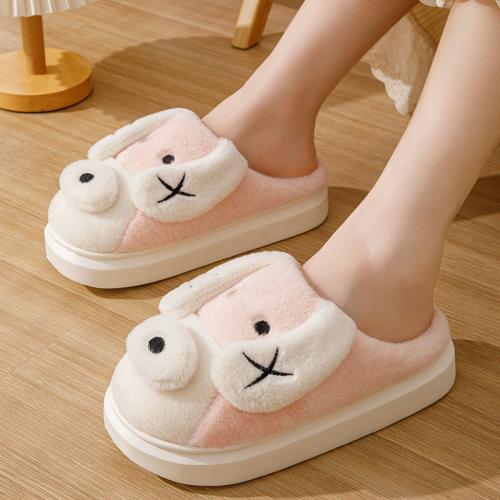 Plush & EVA Fluffy slippers hardwearing & thermal Pair