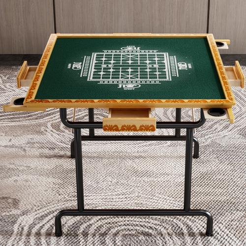 Pine & Cloth & Iron foldable Mahjong Table PC