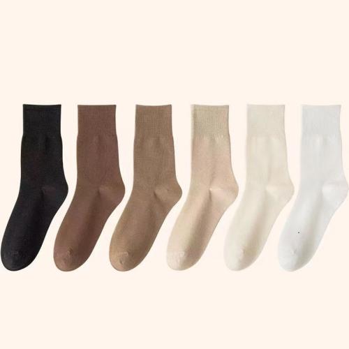 Poliéster & Algodón Calcetines Mujer, Sólido, más colores para elegir, :, 10Pares/Mucho,  Mucho