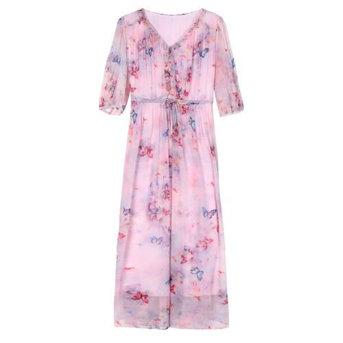 Polyester Robe d’une seule pièce Imprimé Frissons violet clair pièce