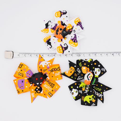 Resin & Polyester Hair Clip Halloween Design handmade PC