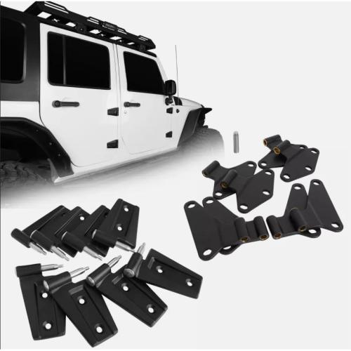 8 Pairs Replacement Steel Door Hinge Mounted Kit for 07-18 Wrangler Jeep JK 4 DR