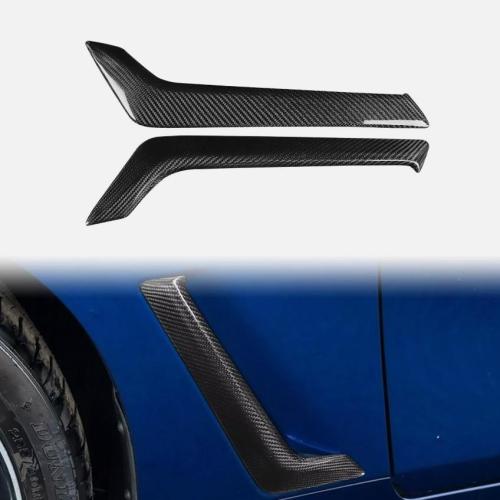 REAL CARBON FIBER FRONT FENDER SIDE VENT GARNISH TRIM FOR 2017-2022 INFINITI Q60