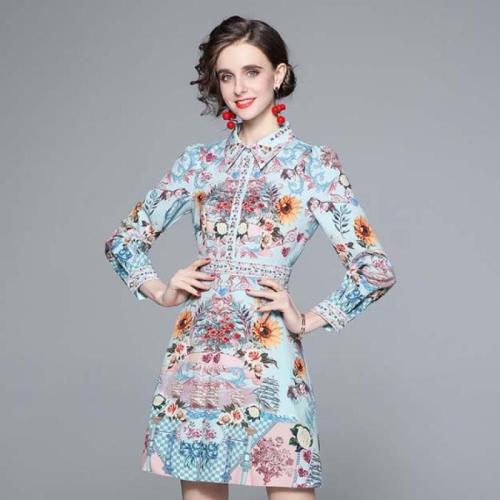 Polyester Robe d’une seule pièce Floral pièce