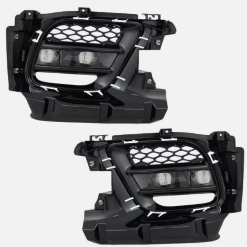 Front Bumper LED Fog Light Lamp with Cover Bezel For Jeep Grand Cherokee 2017-2022