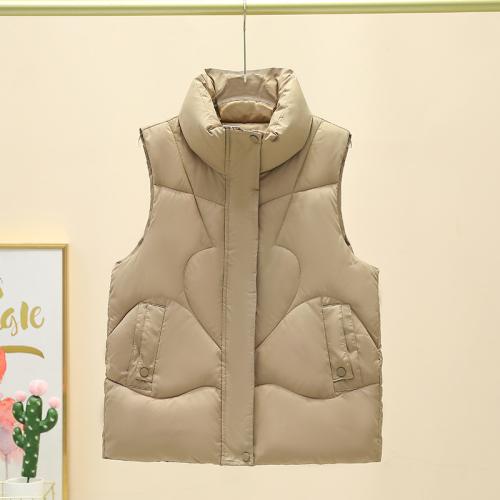 Polyester windproof Women Vest & loose & thermal Solid PC