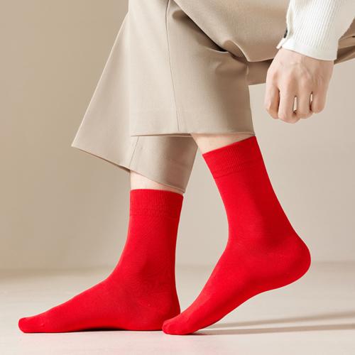 Polyamid & Spandex & Baumwolle Unisex Knöchel Socken, Solide, Rot, :, 5Paare/Viel,  Viel