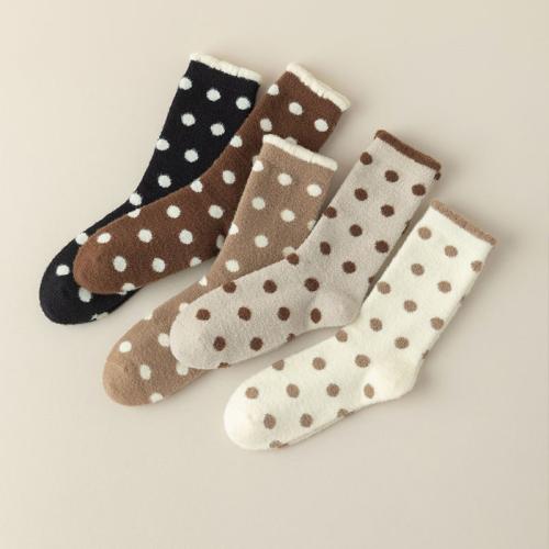 Polyamide & Cotton Women Floor Socks thicken & deodorant & sweat absorption & thermal dot : Lot