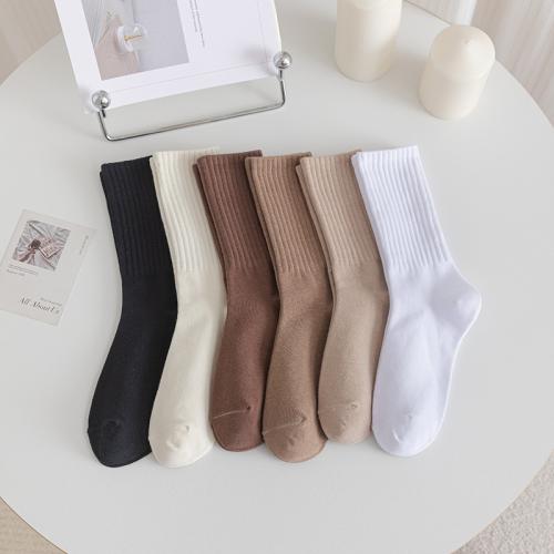 Cotton Women Loose Socks sweat absorption Solid : Lot