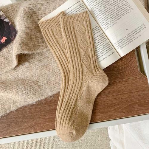 Polyester & Cotton Women Ankle Sock antifriction & thicken & sweat absorption & thermal geometric : Lot