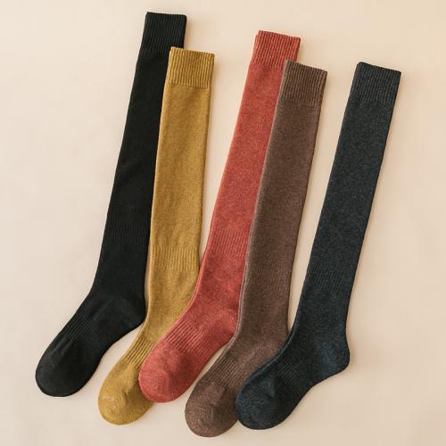 Handtuch Samt & Baumwolle Frauen Kniesocken, Solide, mehr Farben zur Auswahl, :, 5Paare/Viel,  Viel