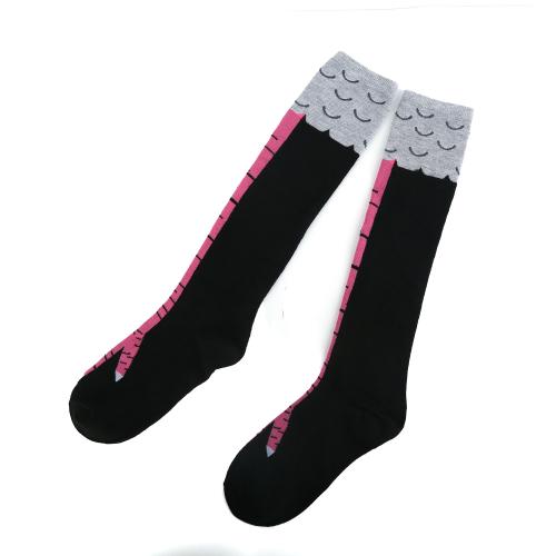 Polyester Frauen Kniesocken, Gedruckt, :, 5Paare/Viel,  Viel