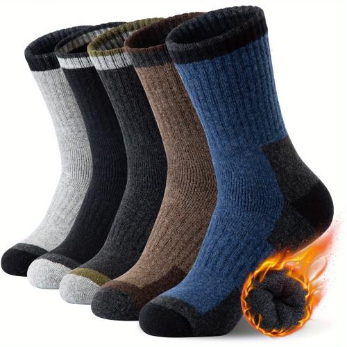 Wool Men Ankle Sock antifriction & thicken & thermal Napping Colour Matching mixed colors : Lot