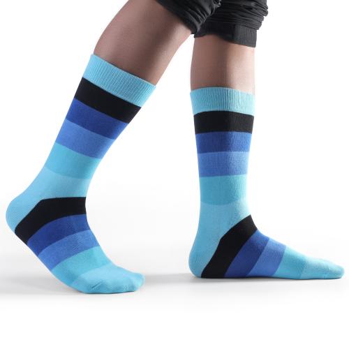 Gekämmte Baumwolle Herren Hohe Socken, Jacquard, Gestreift, mehr Farben zur Auswahl, :, 5Paare/Viel,  Viel