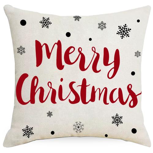 Linen Pillow Case christmas design printed PC