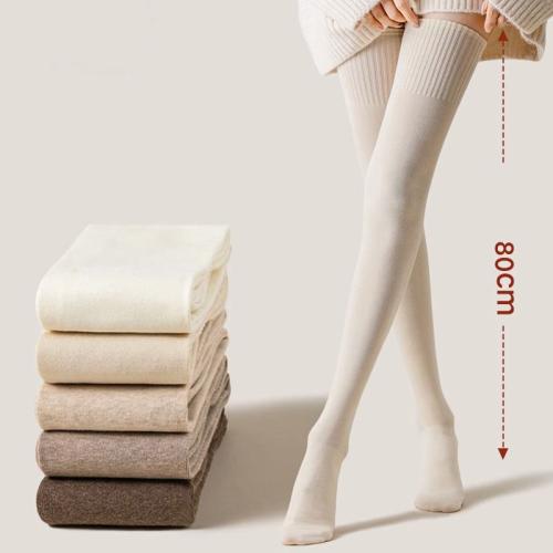 Cotton Women Knee Socks antibacterial & deodorant & sweat absorption & anti-skidding Solid : Lot