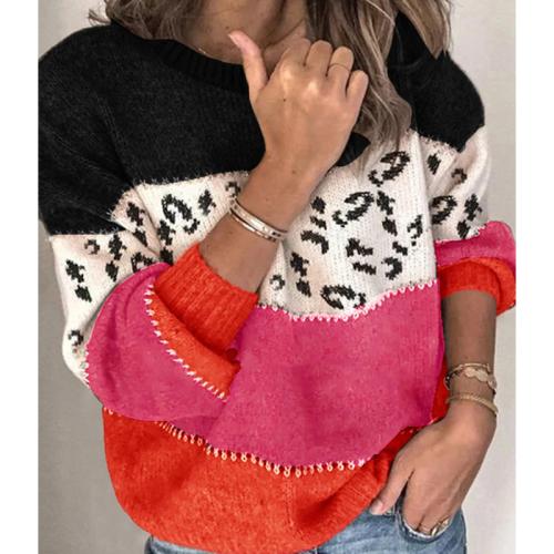 Mohair & Acrylic Women Sweater & loose leopard PC