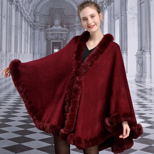 Acrylic Soft Cloak Poncho short front long back & thermal Solid : PC