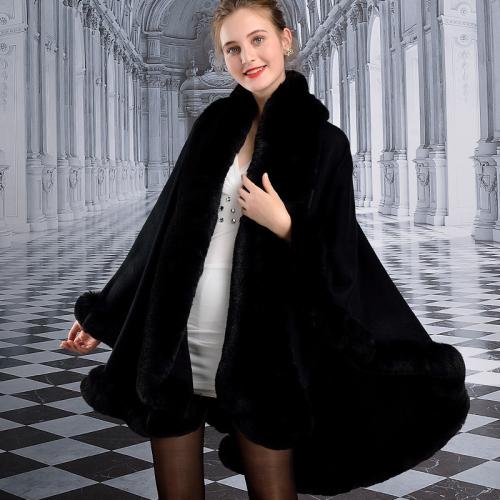 Chemical Fiber & Polyester Soft Cloak Poncho short front long back & thermal Solid : PC