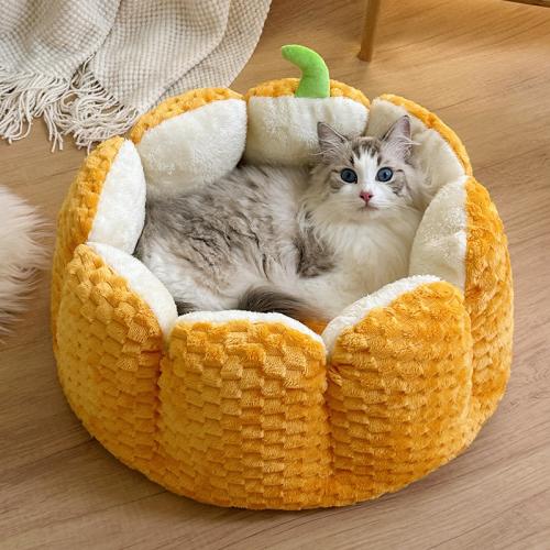 Polyester Soft Pet Bed & thermal Solid yellow PC