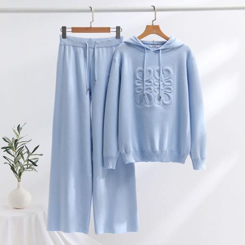 Organic Cotton Women Casual Set two piece Long Trousers & Sweatshirt : Set