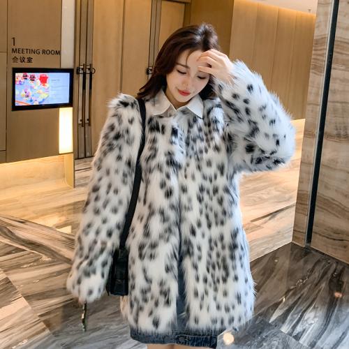 Laine artificielle Manteau pull Leopard plus de couleurs pour le choix : pièce