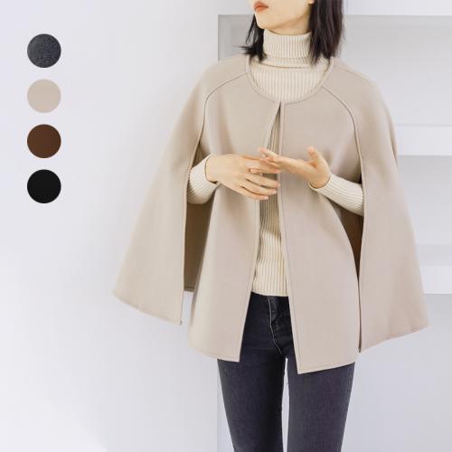 Polyester Women Overcoat loose Solid : PC