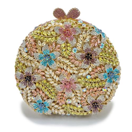 PU-leer & Rhinestone & Polyester Clutch Tas Bloemen meer kleuren naar keuze stuk