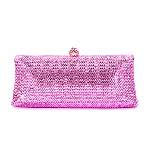 PU Leather & Rhinestone hard-surface & Easy Matching Clutch Bag with chain PC