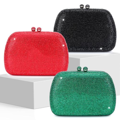 PU Leather Easy Matching Clutch Bag with rhinestone PC