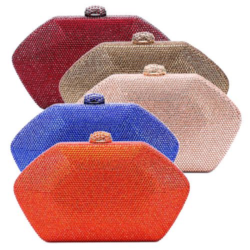 PU Leather Easy Matching Clutch Bag with rhinestone PC