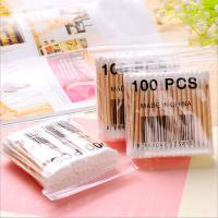 Bamboo Cotton Swabs for baby Cotton Bag