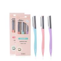 PC-Polycarbonate Eyebrow Trimmer three piece Stainless Steel Solid Set
