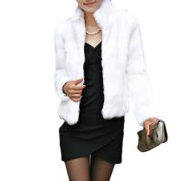 Fur Plus Size Women Coat Solid PC