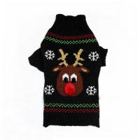 Acrylic Pet Dog Clothing & thermal knitted animal prints red and black PC
