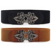 PU Leather Easy Matching Waist Band flexible & loose Zinc Alloy patchwork Solid PC