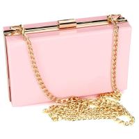 PVC Box Bag Clutch Bag Mini & attached with hanging strap Zinc Alloy Solid PC