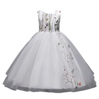 Polyester Princess Girl One-piece Dress & for girl & regular Gauze embroidered Solid PC