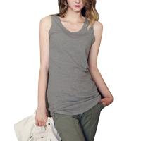 Modal Camiseta sin mangas, teñido de manera simple, Sólido, gris,  trozo