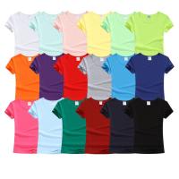 Katoen Vrouwen korte mouw T-shirts Katoen Solide meer kleuren naar keuze stuk