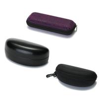 Plastic & PU Leather Concise Glasses Case durable & general & frosted PC