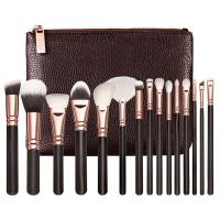Wooden & Aluminium & PU Leather & Wool & Zinc Alloy Applies to face Cosmetic Brush for toiletries & nine piece coffee Set