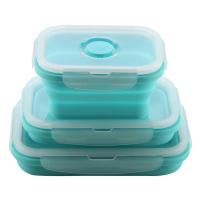 Silicone available in microwave oven & foldable Lunch Box Environment-Friendly & durable & portable PC