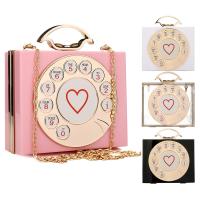 Acrylic Box Bag Clutch Bag Mini & attached with hanging strap letter PC