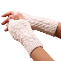 Knitted Half Finger Glove thermal Solid : Pair