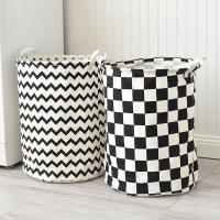 Cloth & Cotton Waterproof & Multifunction Storage Basket for storage printed white and black PC