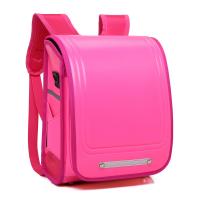 PU Leather Load Reduction Backpack Double Straps & large capacity & for children & waterproof Solid PC