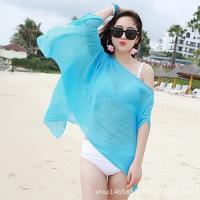 Chiffon Multifunction Summer Female Silk Scarf sun protection jacquard Solid Riding Sun Protection Shawl Summer Scarves