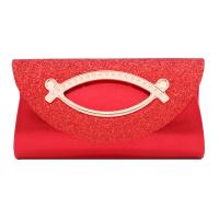 Polyester hard-surface Clutch Bag with sequin Synthetic Leather Solid PC